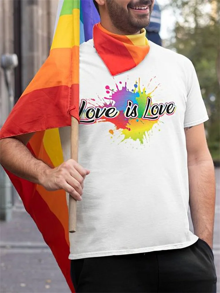 Love Is Love Inspirational Print T Shirt