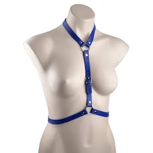 pornhint Pornhint Handcrafted Deep Blue Leather Body Harness - Limited Edition! - Har1PrBl