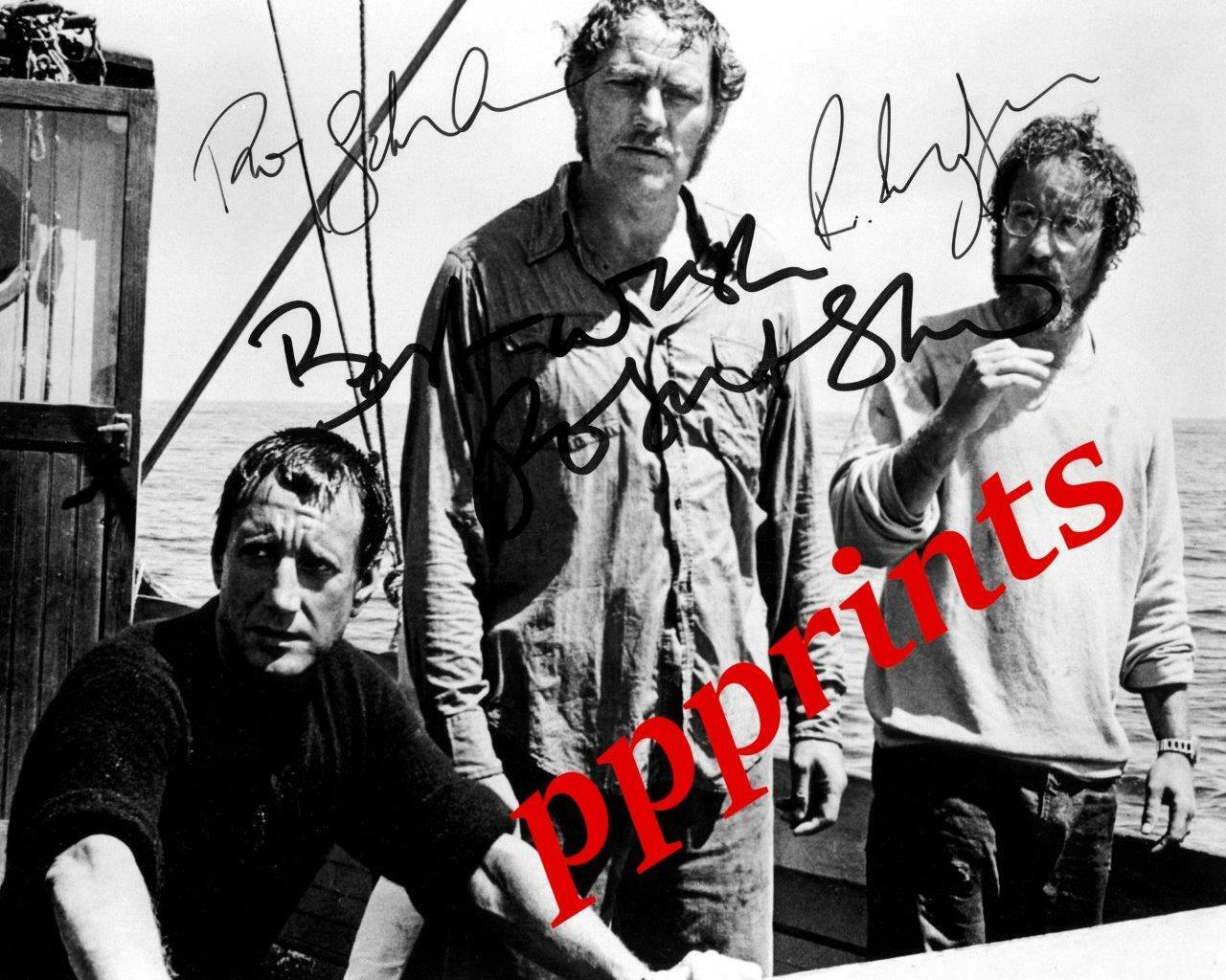 JAWS CAST X3 Sheider, Shaw, Dreyfuss AUTOGRAPH 10X 8