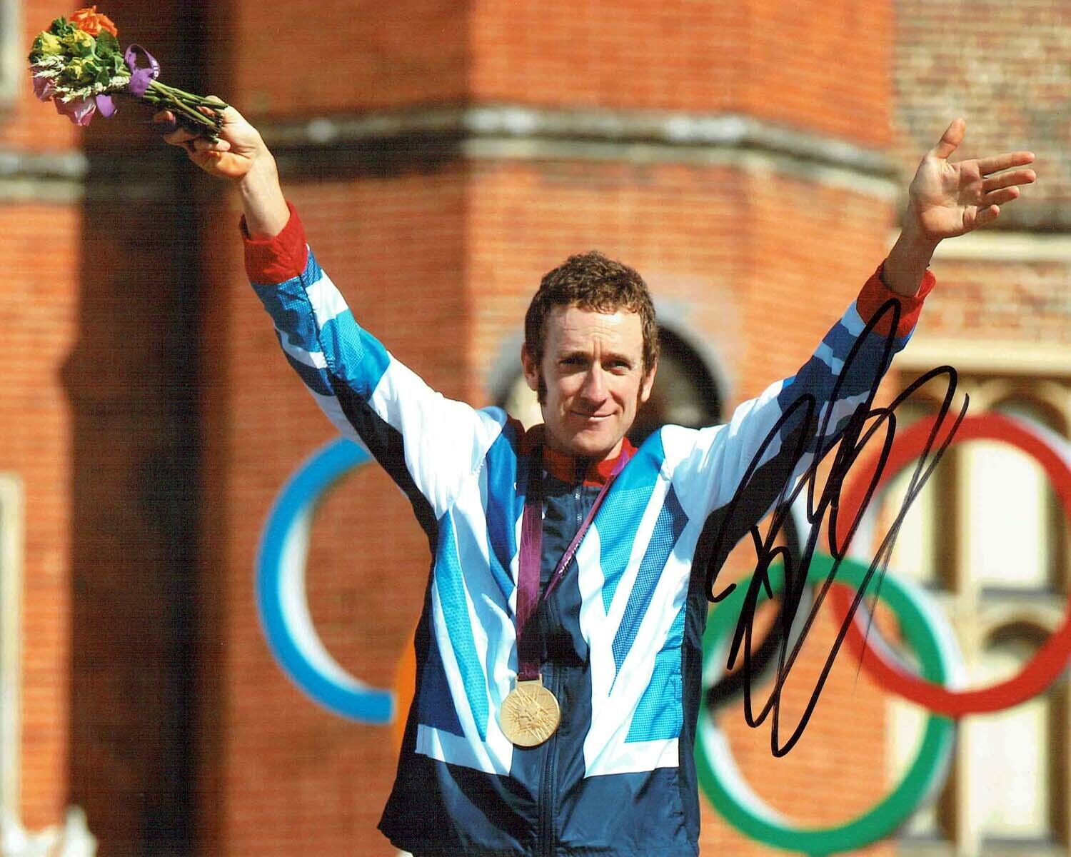 Bradley WIGGINS Signed Autograph 10x8 Photo Poster painting 1 Cycling Olympic Winner AFTAL COA