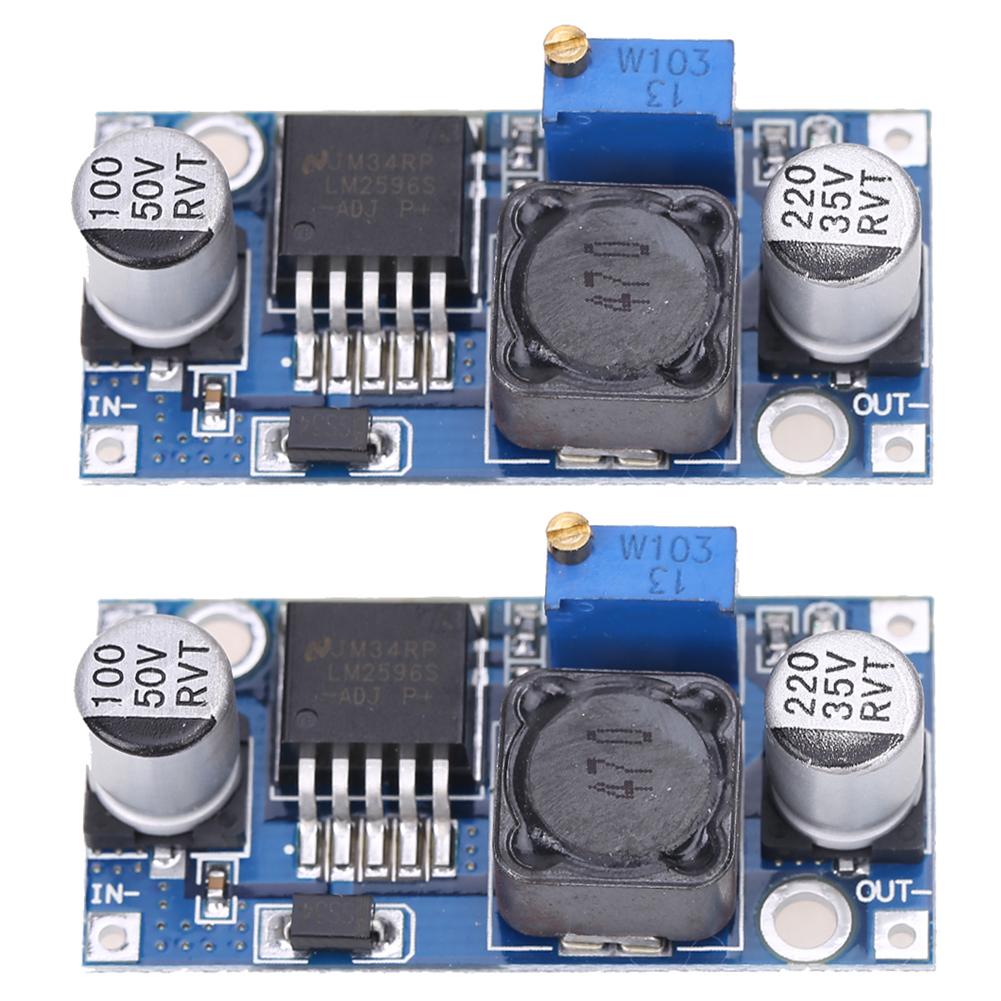 

2x DC-DC 3A Buck Converter Adjustable Step-Down Power Supply Module LM2596S, 501 Original