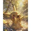 Pikachu Playing In Water-11CT Stamped Cross Stitch 35*45cm/13.78*17.72in