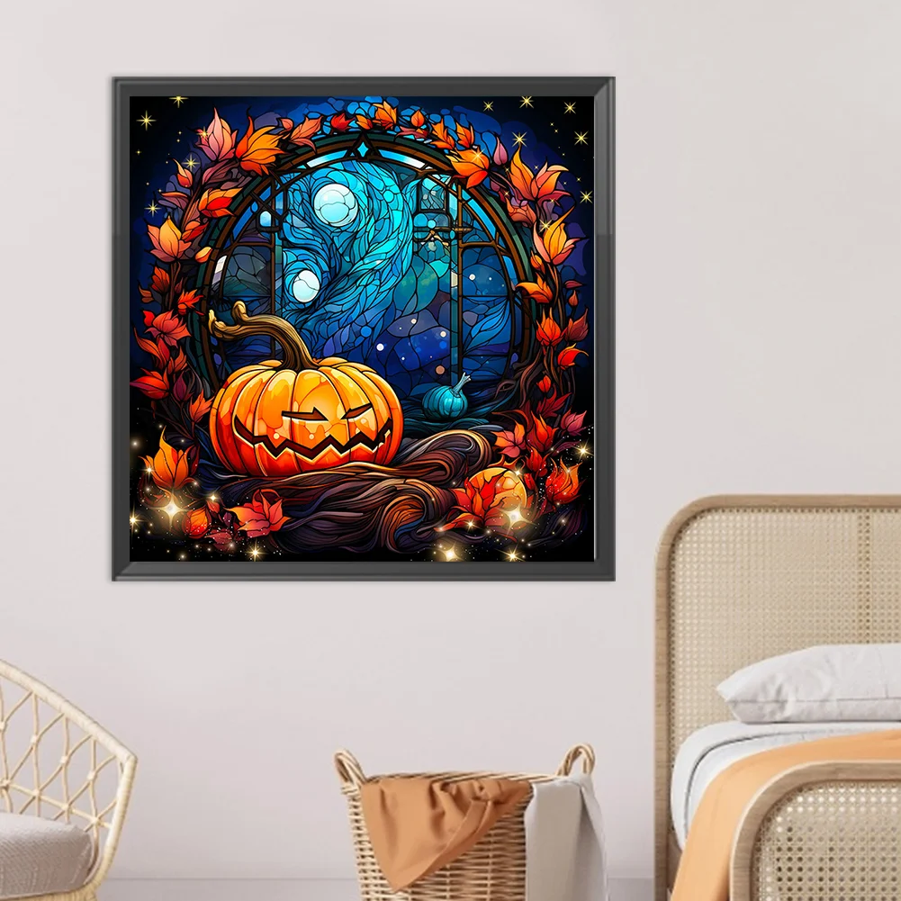 DIY Paint By Number 40*40cm - Square Glass Painting