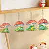 5Pcs DIY Diamond Painting Mushroom Frog Double Sided Keychain