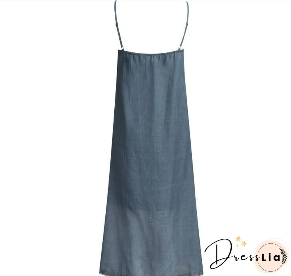 Lace Side Summer Women Slip Dress