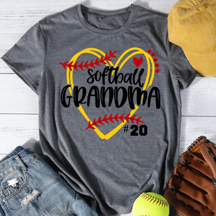 AL™ Custom Softball Grandma T-shirt Tee -013432-Annaletters