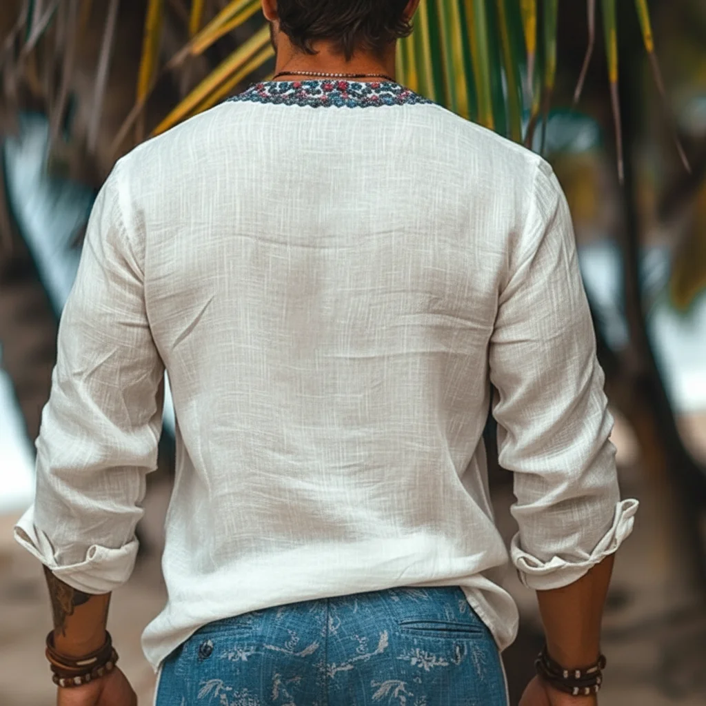 Ethnic Bohemian Tassel Shirt-inspireuse