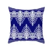 Blue Floral Plush Home Living Creative Sofa Cushion Pillow Cover