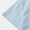 Men's Cotton Linen Solid Color Casual Loose Short Sleeve Shirt
