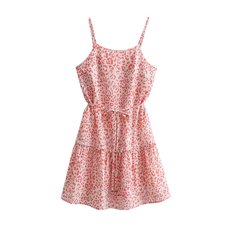 Spring Women's Clothing Chiffon Printing Slip Dress