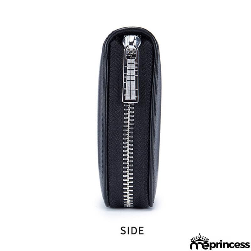 Unisex Multiple Compartment RFID Technology Anti-Scanning Card Slot Currency Wallet