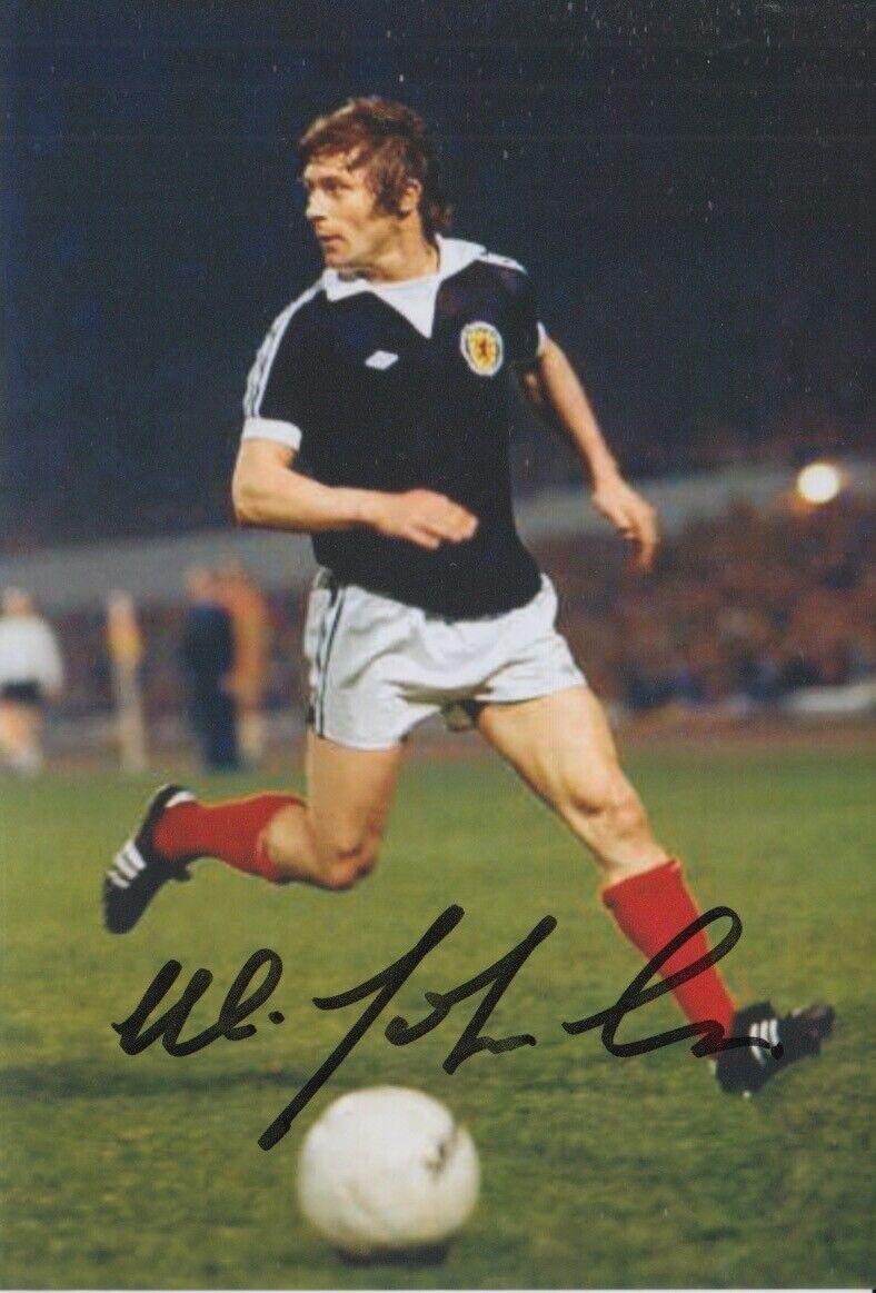 WILLIE JOHNSTON HAND SIGNED 6X4 Photo Poster painting SCOTLAND FOOTBALL AUTOGRAPH 1