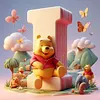 （Multi-Style)Winnie the Pooh's 26 Alphabet-Full Round Diamond Painting 30*30CM
