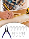 Spring Pliers with 10pcs Miter Clamps Kits Woodworking Tools for Frames Moldings