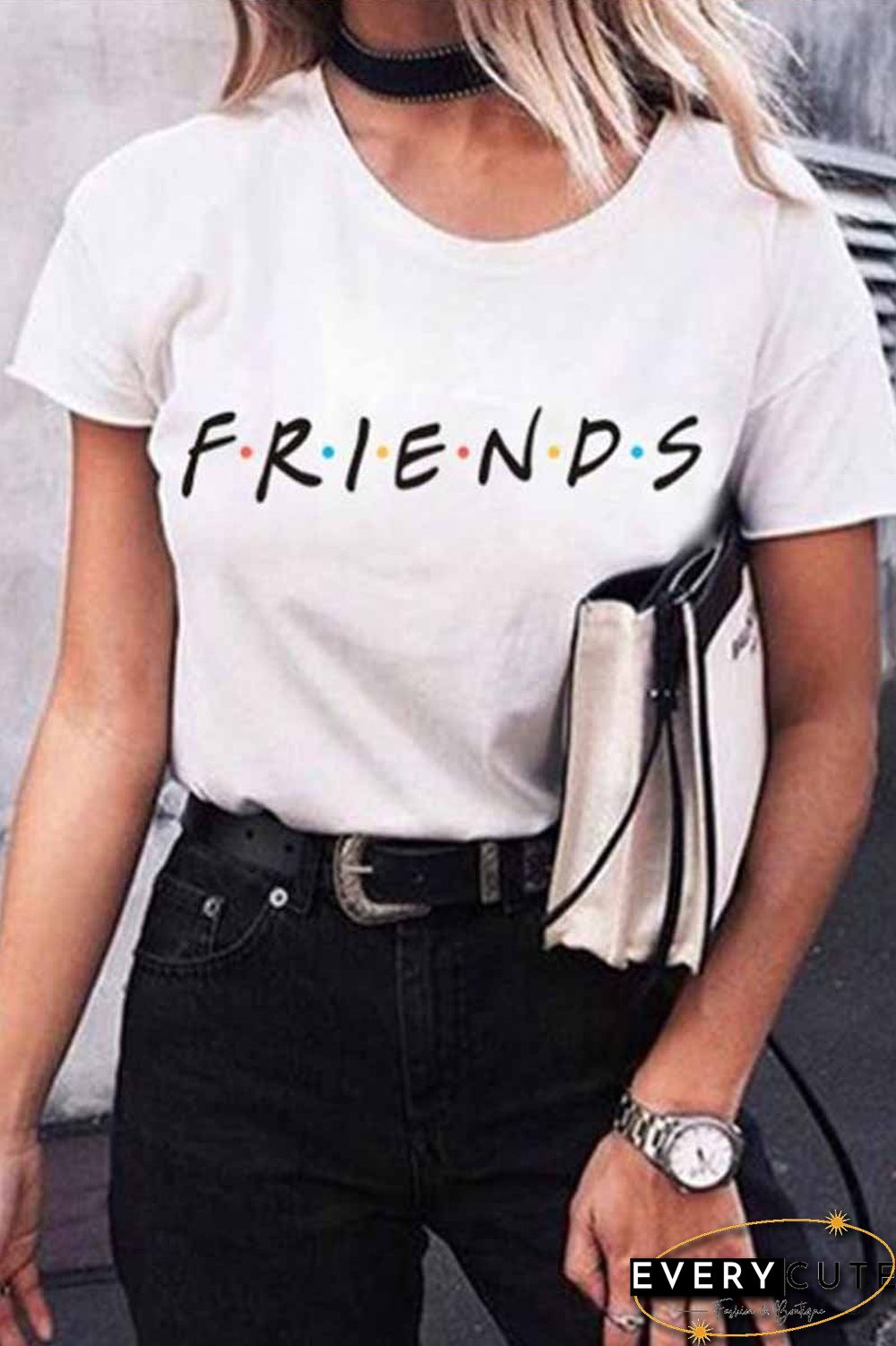 Letter Print Loose T-shirt
