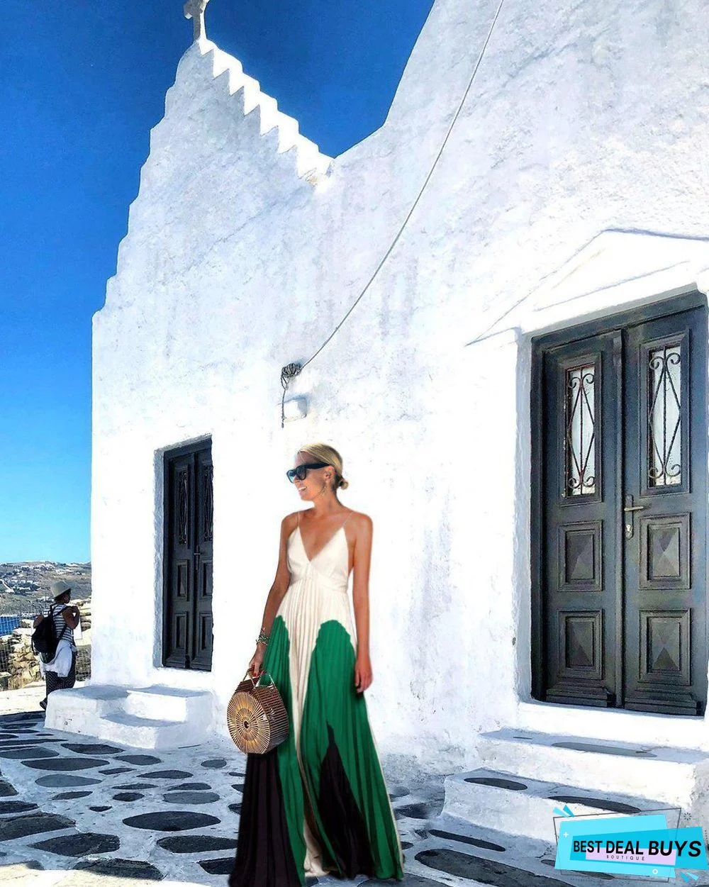 Sexy V-Neck Sleeveless Sling Maxi Dress