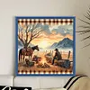 Sunset Scenery-11CT Stamped Cross Stitch 40*40cm/15.75*15.75in tapestrymarket