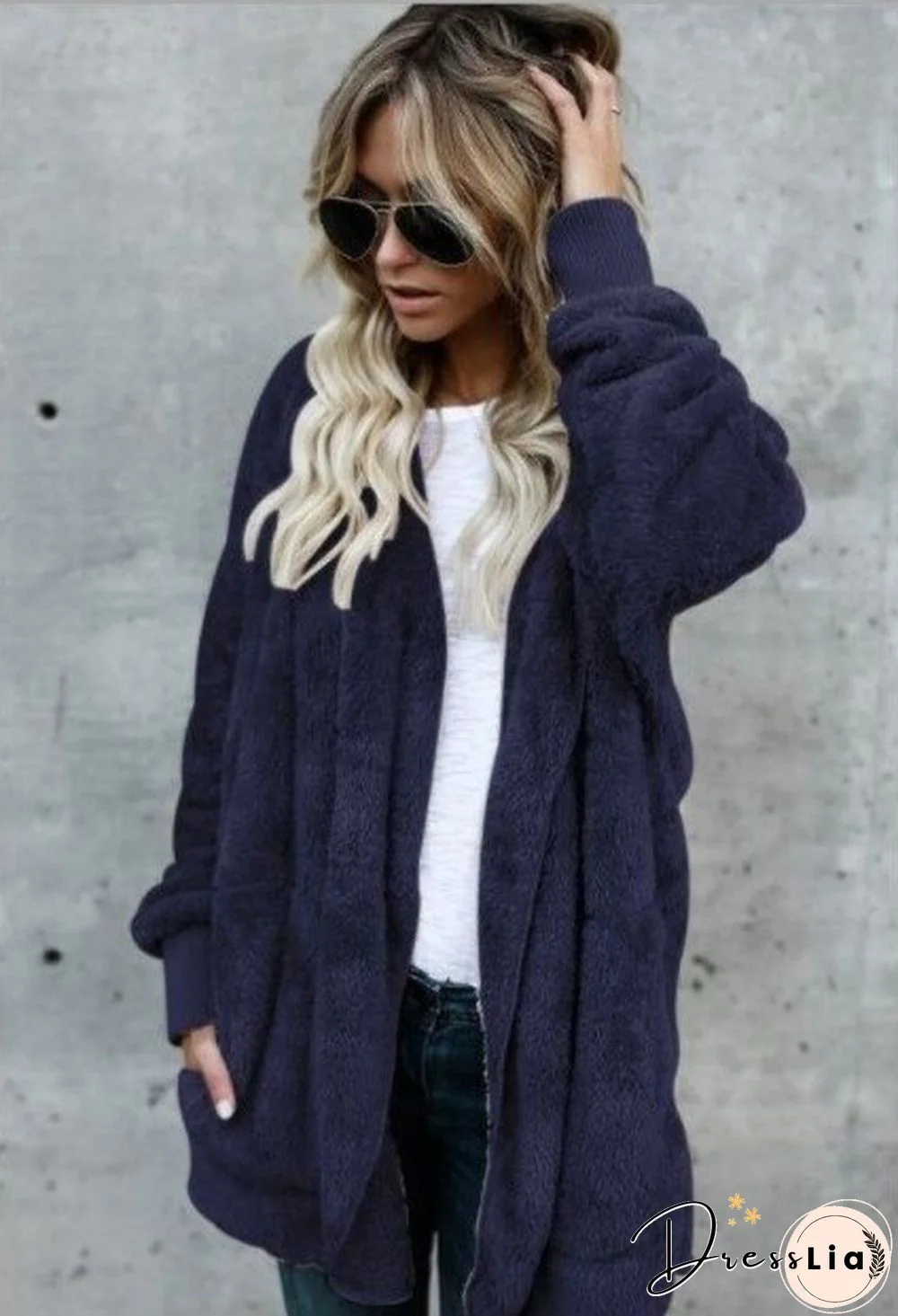 Autumn And Winter Hoodies Women Wool Warm Cotton Coat Sweatshirt Mid-length Double-sided Anti-fur Coat