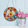 (US Local)3Pcs Flowers 5D DIY Diamond Painting Hanging Pendant Rhinestone Art Decorations