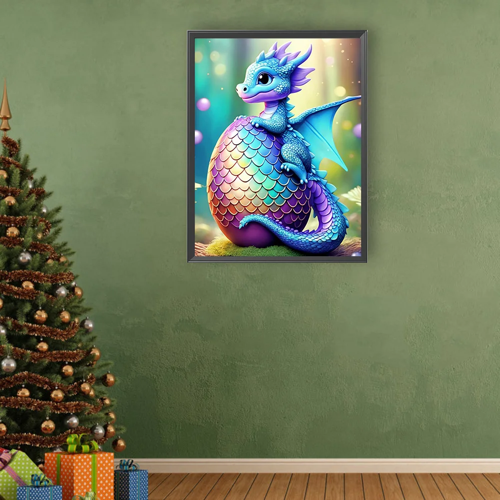 Diamond Painting - Full Round Drill - Colorful Dragon Egg(Canvas|30*40cm)