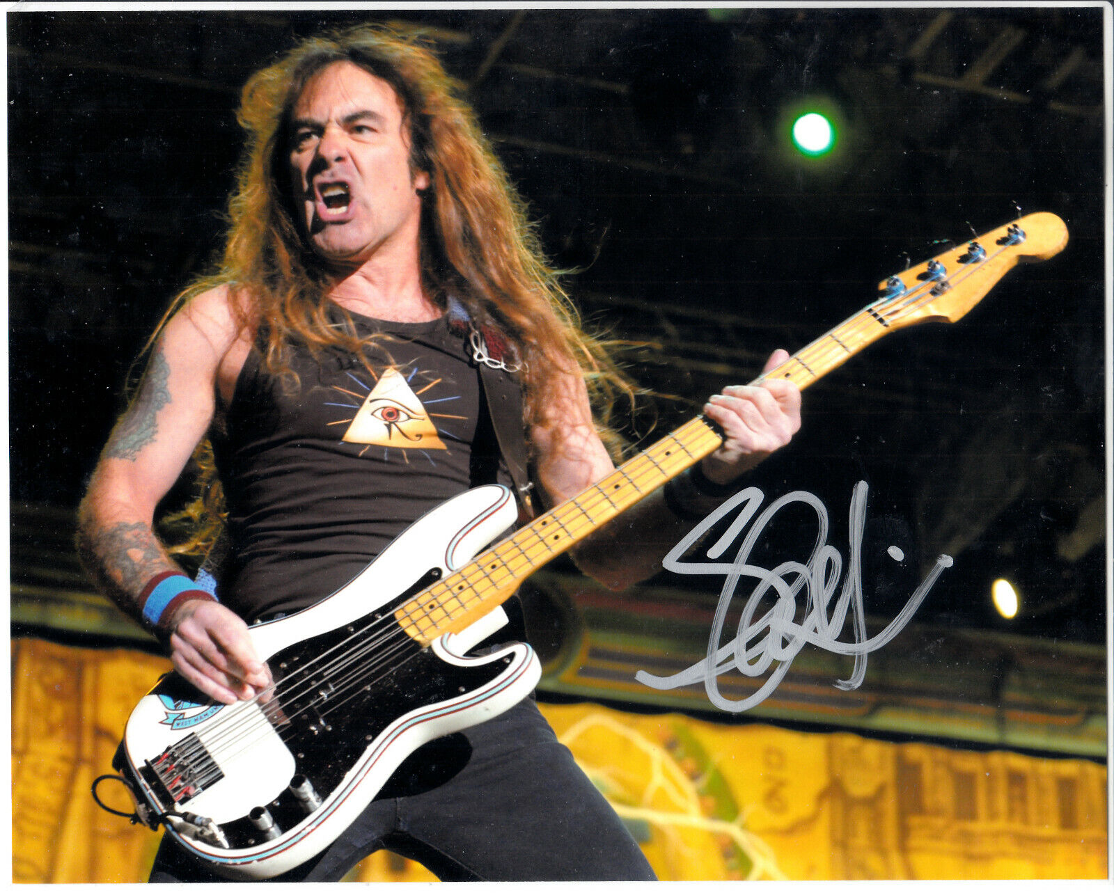 Steve Harris Bass player for Iron Maiden Signed Autograph 8x10