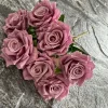 7 Stems Large 10cm Diamond Rose Artificial Flower Bunch