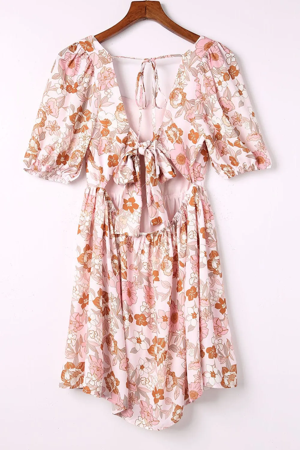 Plus Size White Floral Mini Dress