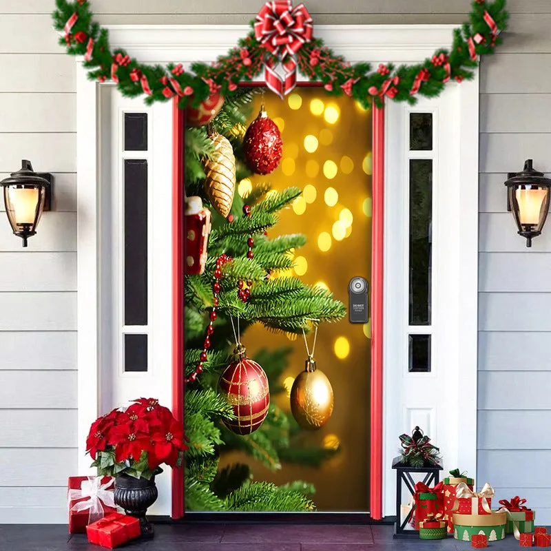 Nightmare Before Christmas Outdoor Decorations Props Christmas Elves Door Cover
