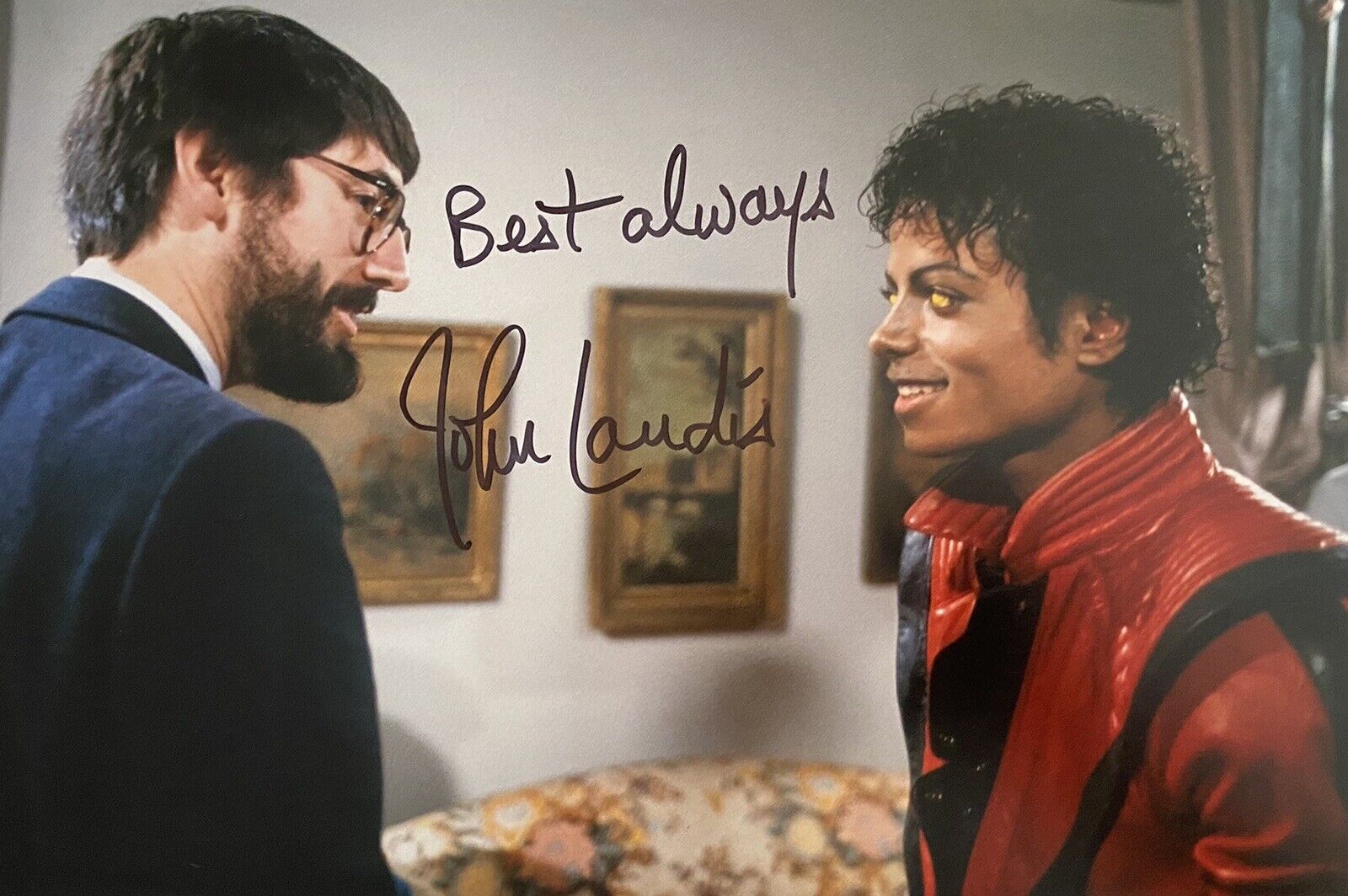 John Landis Genuine Hand Signed Thriller 12x8 Photo Poster painting - Michael Jackson - 1