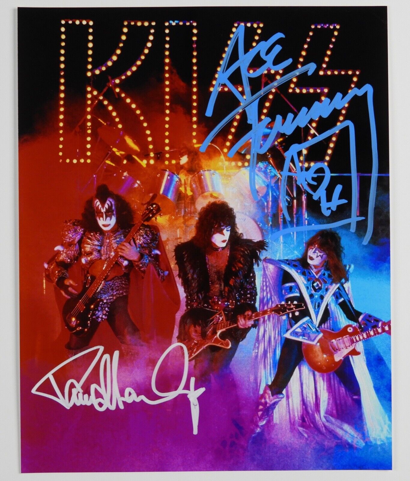 KISS Paul Stanley Ace Frehley Signed JSA Signed Autograph 8 x 10 Photo Poster painting