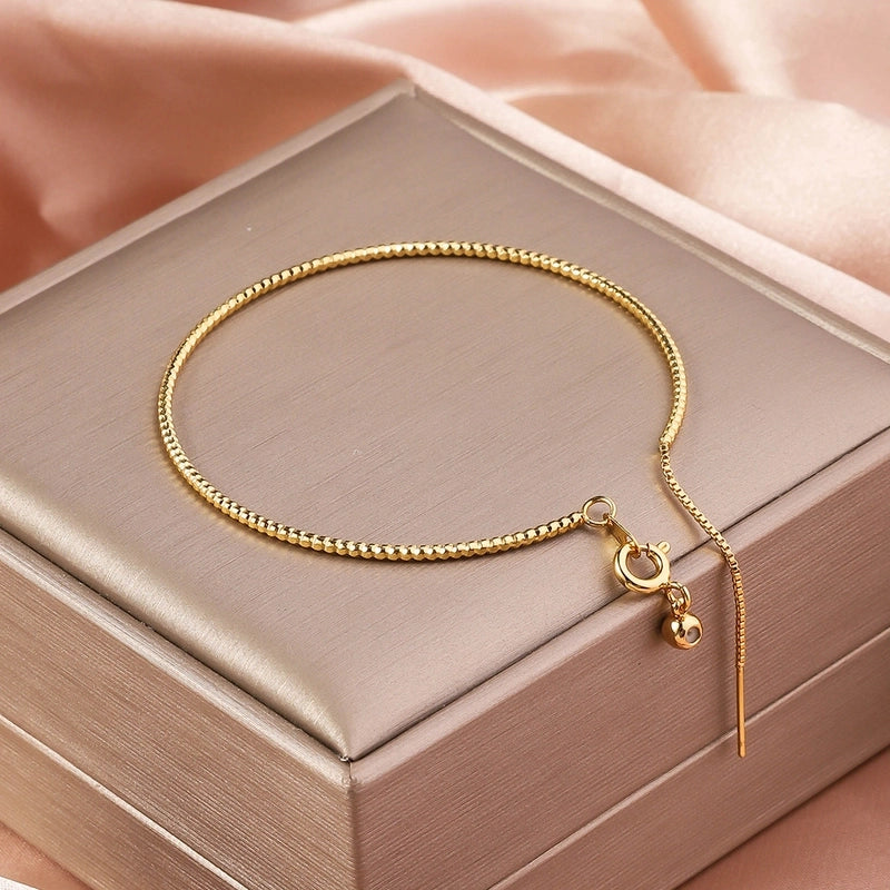 10 Pieces 50cm Titanium Steel Copper 18K Gold Plated Jewelry Accessories