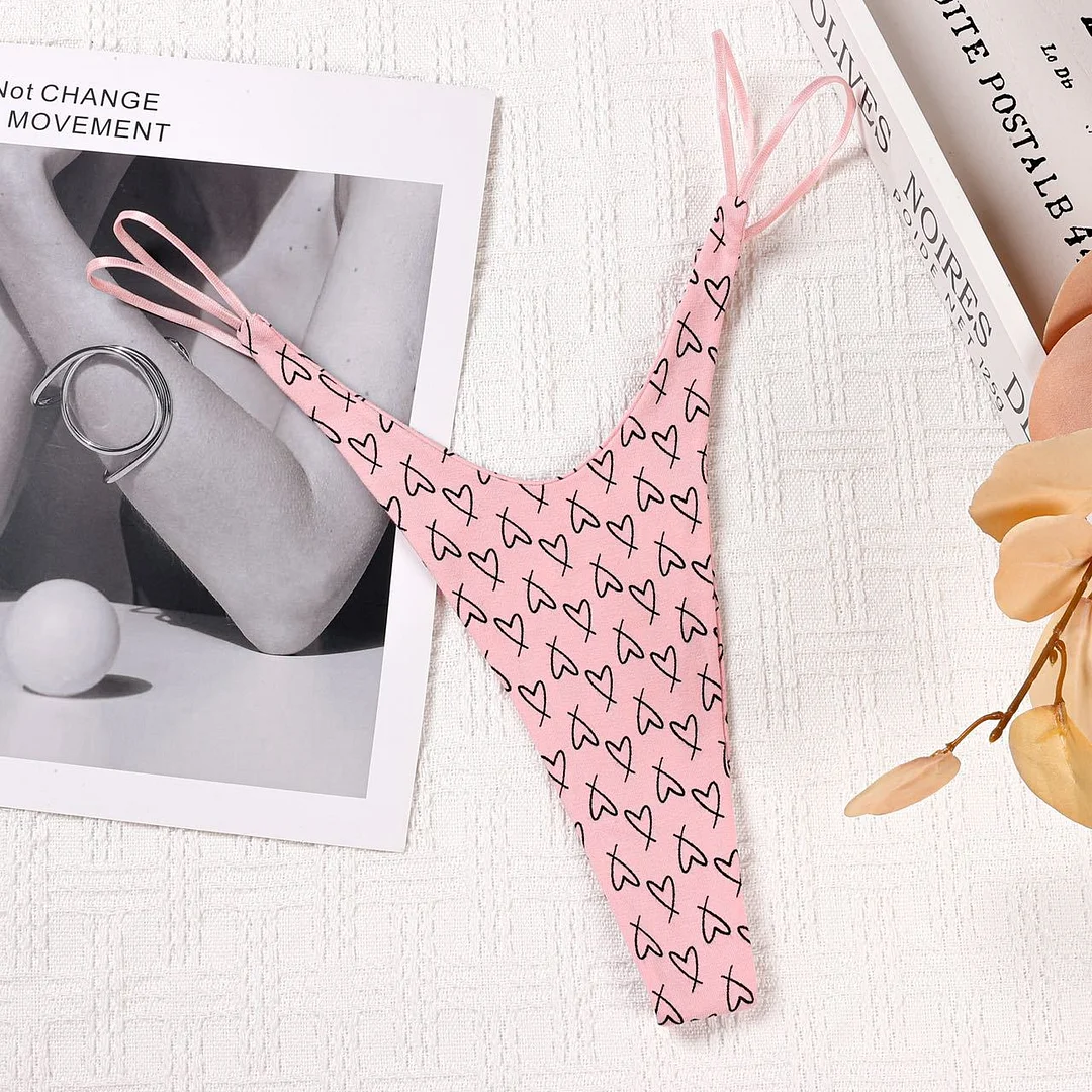 Athvotar Athvotar Cotton Double Fine With Sexy Thong Lady English Letter Logo Thong Love T Trousers Women Cotton Crotch