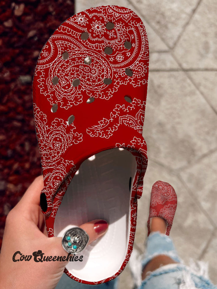 Vintage Art Print Casual Hole Slippers Multicolor / 36