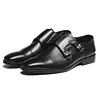 Fashion Men's Brogue Buckle Party Formal Small Square Toe Shoes -Dress Shoes