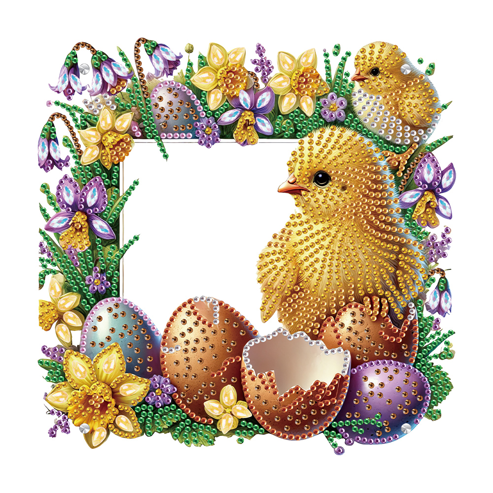 Acrylic Special Shape Chicken Rhinestone Tabletop Photo Frame Kit