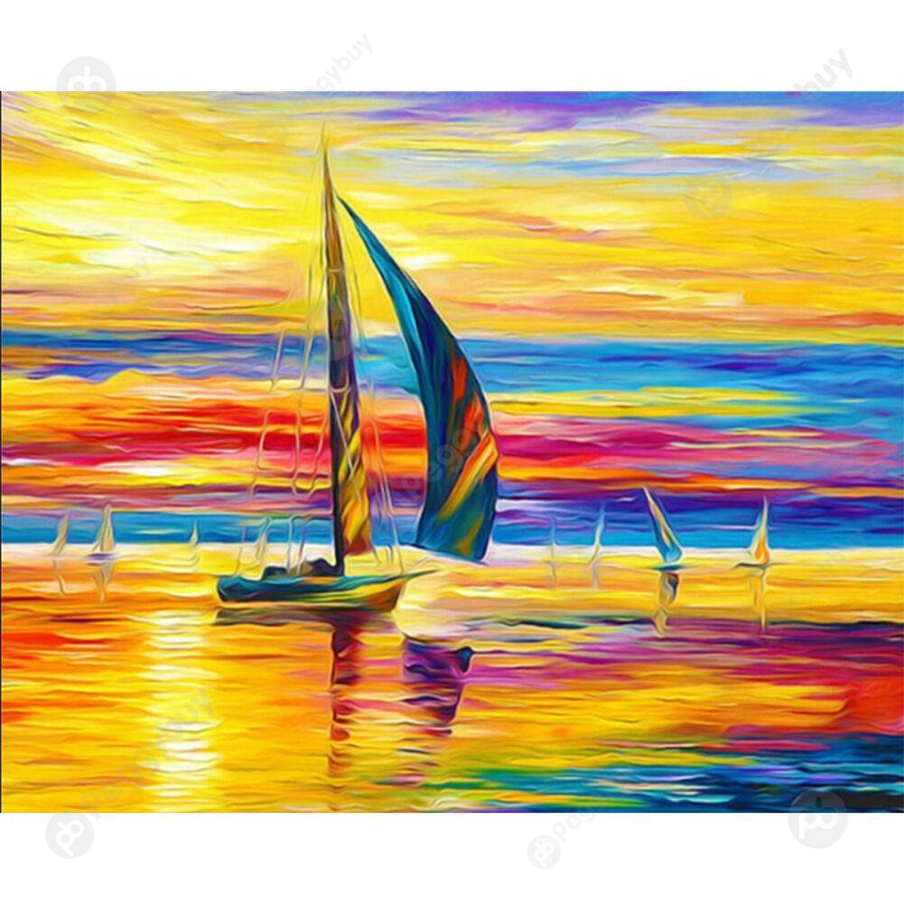 

40*50CM Paint By Numbers-Sailboat, 501 Original