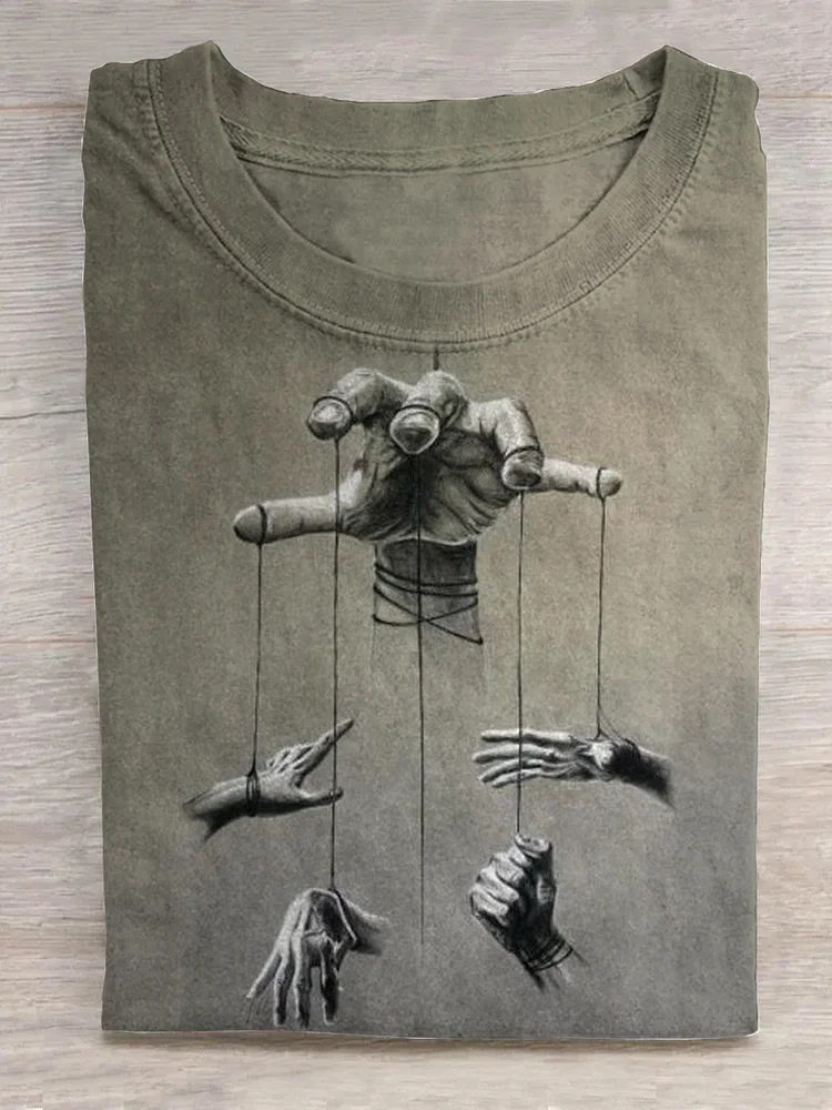 Teecade Teecade One Hand Controls Four Hands T-shirt