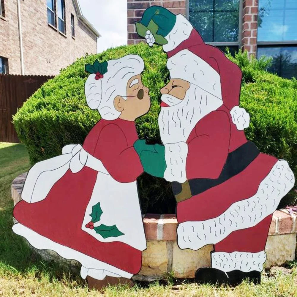 Surprise and Interesting Christmas Decoration-Christmas Yard Decoration Wood Art、、sdecorshop