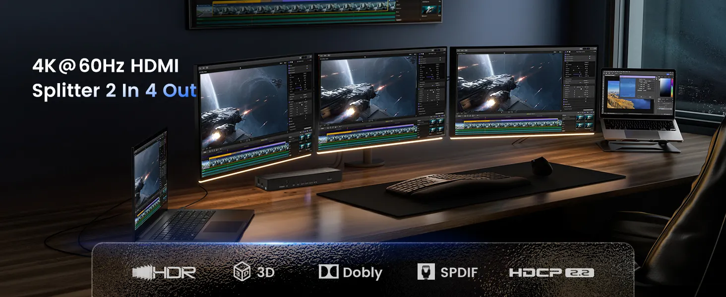2x4 hdmi splitter switch