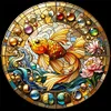Diamond Painting -DIY Full Square Drill Stained Glass Gold Goldfish(45*45CM)