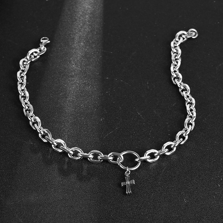 Men's Titanium Steel Stainless Steel Cross Necklace