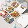 6PCS Diamond Painting Palaces Greeting Cards Postcards with Envelopes