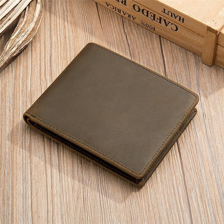 Durable Plain Casual Cash Card Holder Vintage Leather Wallets
