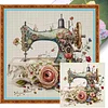 Sewing Machine - 14CT Cross Stitch - 40*40cm