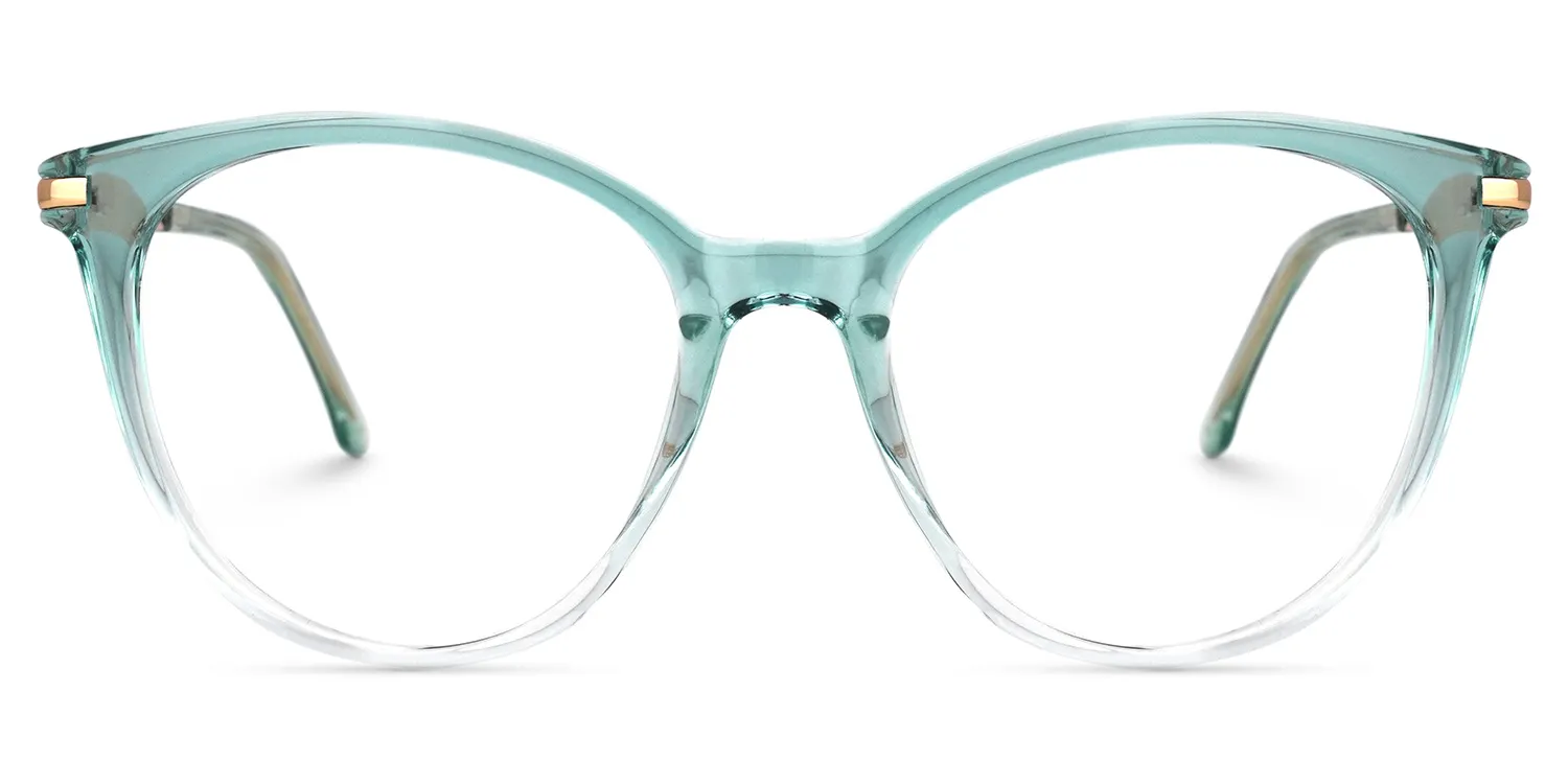 Gary Blau Kristall Cateye Brille Blau