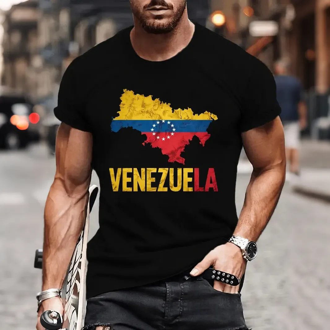 Men's Venezuelan Print Short Sleeve T-shirt artswardrobe