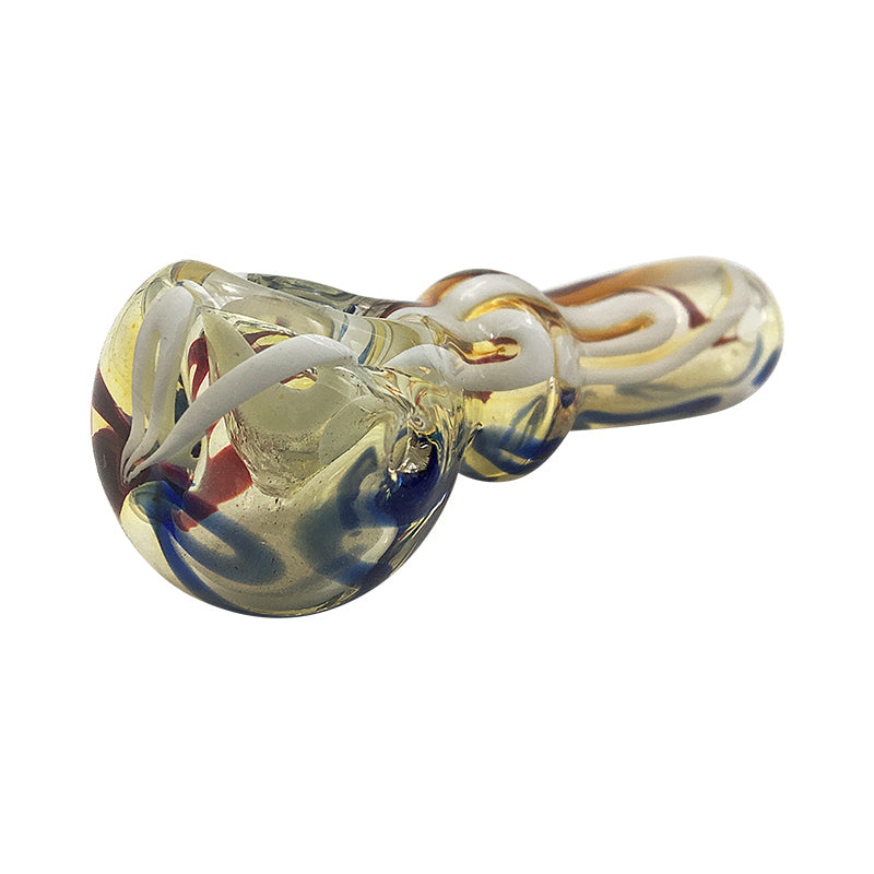 Colorful Spoon Hand Pipes Tobacco Hookah Glass Smoking Pipe 