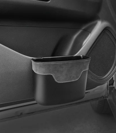 Suede Car Trash Can For Car Storage