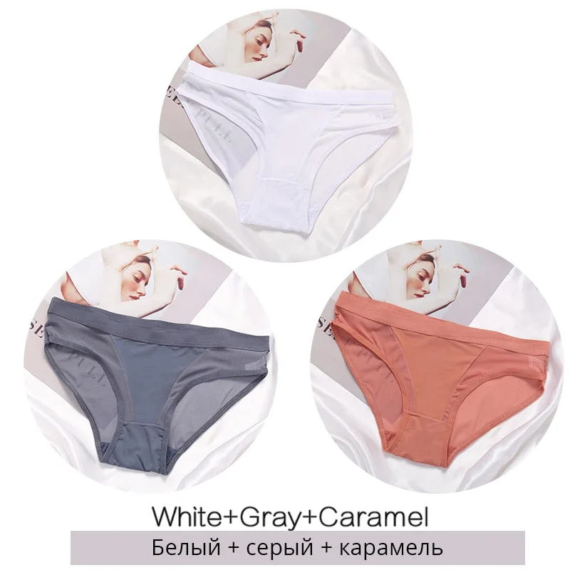 FINETOO Women Low Waist Panties Transparent Mesh Underpants M-2XL Ladies Briefs Female Underwear Fashion Girl Panty Lingerie New