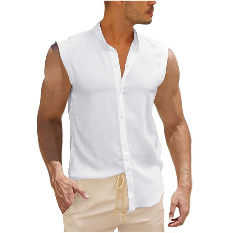 BrosWear Fashion Casual Sleeveless Shirt